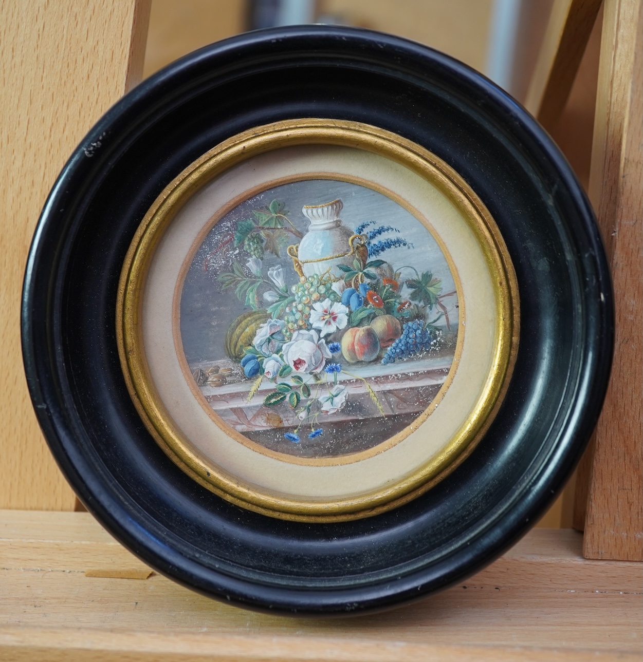 Manner of Christiaen Van Pol, Dutch 1752-1813, A pair of still life studies of fruit, flowers and vessels